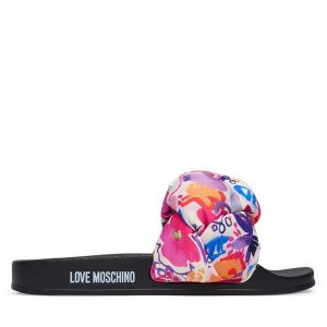Klapki LOVE MOSCHINO. Klapki LOVE MOSCHINO, bez wzorów, bez obcasa. Za 455,99 zł.