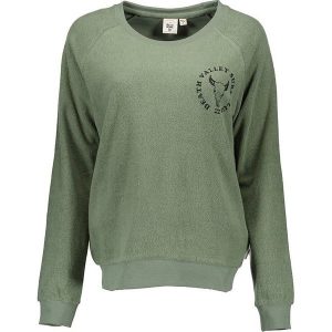 Polar w kolorze khaki. Brązowe swetry klasyczne marki Billabong, z nadrukiem, z polaru. W wyprzedaży za 128,95 zł.