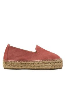 Manebi Espadryle Hamptons Double Sole Espadrilles R 7.0 D0 Różowy. Czerwone espadryle Manebi, bez wzorów, ze skóry, bez obcasa. Za 419,99 zł.