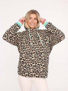 Zwillingsherz Bluza "Leo" w kolorze beżowo-czarnym rozmiar: S/M. Brązowe bluzy Zwillingsherz, m, bez wzorów, z bawełny, z kapturem. Za 221,95 zł.