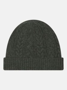 Just Cashmere Kaszmirowa czapka w kolorze antracytowym rozmiar: onesize. Czarne czapki Just Cashmere, bez wzorów, z kaszmiru. Za 149,31 zł.