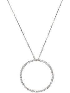 DIAMANTA Złoty naszyjnik "Cercle Merveilleux" z diamentową zawieszką - dł. 42 cm rozmiar: onesize. Szare naszyjniki DIAMANTA, z diamentem, złote. Za 702,81 zł.