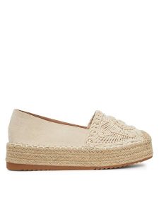 DeeZee Espadryle LE601-66 Beżowy. Brązowe espadryle DeeZee, bez wzorów, z materiału, bez obcasa. Za 139,99 zł.