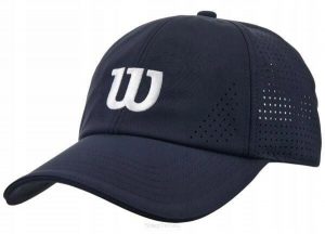 Czapka tenisowa Wilson Active Perforated Cap. Niebieskie czapki Wilson, bez wzorów, z materiału, eleganckie. Za 145,00 zł.