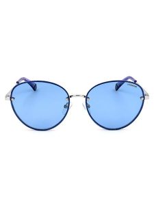 Polaroid Damskie okulary przeciwsłoneczne w kolorze niebiesko-błękitnym rozmiar: 58. Niebieskie okulary przeciwsłoneczne Polaroid. Za 144,95 zł.