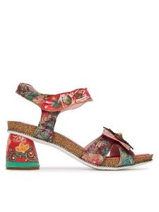 Laura Vita Sandały Framboiseo 33 Czerwony. Czerwone sandały LAURA VITA, bez wzorów, ze skóry, bez obcasa, na słupku, bez zapięcia. Za 439,99 zł.