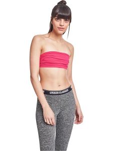 Urban Classics Top w kolorze różowym rozmiar: L. Różowe topy Urban Classics, l, bez wzorów, z bawełny, bez kołnierzyka, bez ramiączek. Za 10,95 zł.