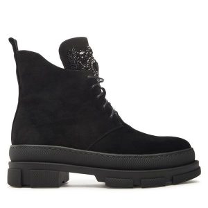 Botki Loretta Vitale. Czarne botki Loretta Vitale, bez wzorów, bez obcasa, na płaskiej podeszwie, bez zapięcia. Za 499,99 zł.