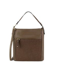 Lasocki Torebka LSK-K-051-06 Khaki. Brązowe torebki klasyczne Lasocki, bez wzorów, z tworzywa sztucznego, bez dodatków. Za 199,99 zł.
