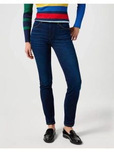 WRANGLER DAMSKIE SPODNIE JEANSOWE SLIM ILLUSION 112356385 W26L017642. Jeansy Wrangler, bez wzorów, z jeansu. Za 229,99 zł.