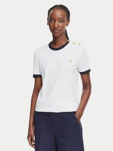 Beverly Hills Polo Club T-Shirt P-SS26W-TS0104 Biały Regular Fit. Białe t-shirty Beverly Hills Polo Club, xs, bez wzorów, z bawełny, bez kołnierzyka, bez ramiączek. Za 118,99 zł.