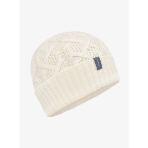Czapka zimowa Icebreaker Merino Cable Knit Beanie - undyed. Białe czapki Icebreaker, bez wzorów, sportowe. Za 130,99 zł.