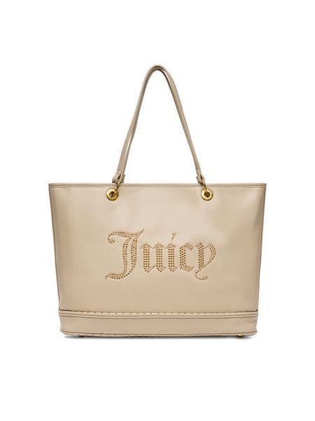 Juicy Couture Torebka EO-BEJXT8797WVP Beżowy. Brązowe shopper bag Juicy Couture, bez wzorów, z materiału, bez dodatków. Za 319,99 zł.