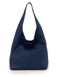 Anna Morellini Skórzany shopper bag "Tarquinia" w kolorze granatowym - 32 x 32 x 16 cm rozmiar: onesize. Niebieskie shopper bag Anna Morellini, bez wzorów, z materiału, na ramię, bez dodatków. Za 352,21 zł.