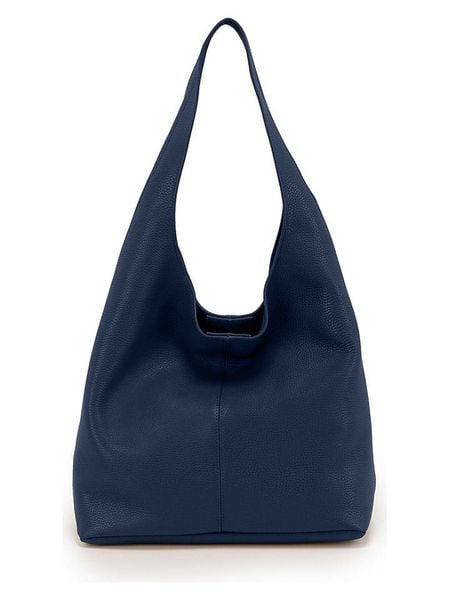 Anna Morellini Skórzany shopper bag "Tarquinia" w kolorze granatowym - 32 x 32 x 16 cm rozmiar: onesize. Niebieskie shopper bag Anna Morellini, bez wzorów, z materiału, na ramię, bez dodatków. Za 279,31 zł.
