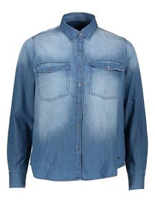 Pepe Jeans Koszula dżinsowa w kolorze niebieskim rozmiar: L. Niebieskie koszule Pepe Jeans, l, bez wzorów, z bawełny, bez kołnierzyka, bez ramiączek. Za 166,88 zł.