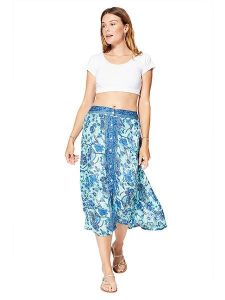 Aller Simplement Spódnica w kolorze niebiesko-turkusowym rozmiar: 38/40. Niebieskie spódnice Aller Simplement, bez wzorów, klasyczne, midi. Za 56,99 zł.