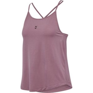 Damski tank top Hummel Yoga Soft. Czerwone topy Hummel, bez wzorów, sportowe, bez kołnierzyka, bez ramiączek. Za 95,50 zł.