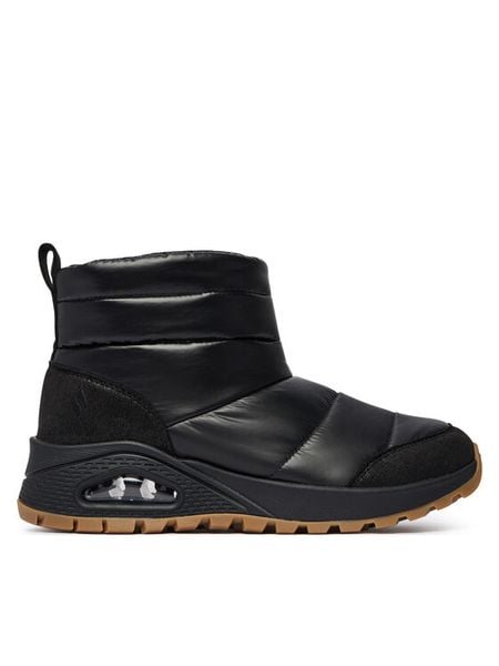 Skechers Śniegowce Uno Rugged - Puffer 168127 Czarny. Czarne buty zimowe Skechers, z materiału, bez obcasa, bez zapięcia. Za 449,99 zł.