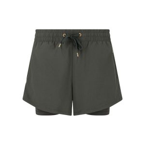 Damskie szorty 2 w 1 Athlecia Timmie V2. Zielone szorty Athlecia, bez wzorów. Za 211,50 zł.