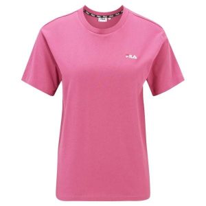 T-shirt Damski Binedorf. Czerwone t-shirty Fila, bez wzorów, bez kołnierzyka, bez ramiączek. Za 118,99 zł.