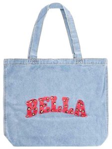 Zwillingsherz Shopper bag "Bella" w kolorze błękitnym - 42 x 40 cm rozmiar: onesize. Niebieskie shopper bag Zwillingsherz, bez wzorów, z materiału, na ramię, bez dodatków. Za 126,75 zł.