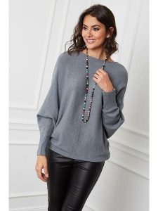 Joséfine Sweter "Dragor" w kolorze szarym rozmiar: XL. Szare swetry oversize Joséfine, xl, bez wzorów, z kaszmiru, bez ramiączek. Za 170,47 zł.