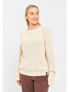 Bench Sweter "Georgiana" w kolorze beżowym rozmiar: 42. Brązowe swetry oversize Bench, bez wzorów, ze splotem, bez ramiączek. Za 87,81 zł.