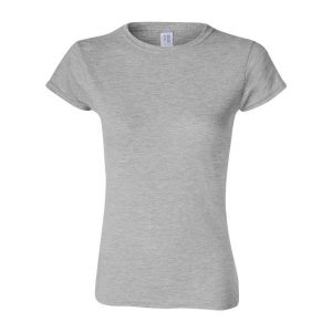 Koszulka Damska Softstyle Heather. Czerwone bluzki GILDAN, xl, bez wzorów, sportowe, bez kołnierzyka, bez ramiączek. Za 42,99 zł.