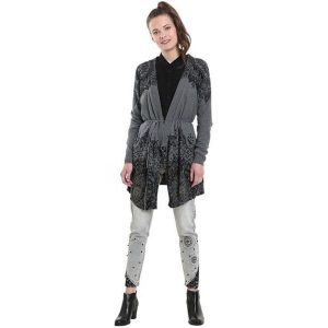 Desigual Damski Kardigan Koszulki Electra Gris Vigore Claro 18wwjfdd 2042 (Rozmiar L). Kardigany marki Desigual. W wyprzedaży za 227,00 zł.