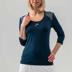 CLUB 22 Tech 3/4 Shirt W. Niebieskie kurtki Head, l, bez wzorów, z dżerseju, bez kaptura. W wyprzedaży za 126,00 zł.