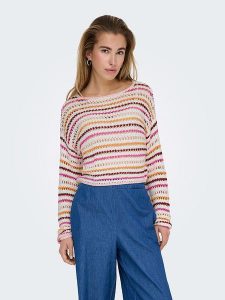 ONLY Sweter ze wzorem rozmiar: S. Swetry oversize ONLY, s, bez wzorów, ze splotem, bez ramiączek. Za 87,81 zł.