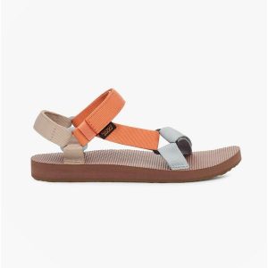Sandały damskie Teva Original Universal. Brązowe buty trekkingowe Teva, bez wzorów, bez obcasa, bez zapięcia. Za 198,99 zł.