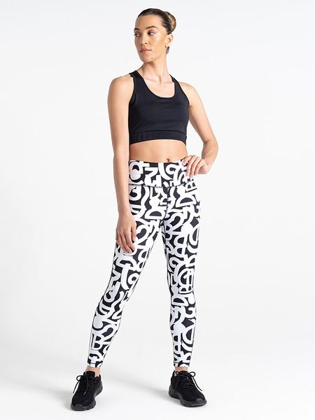 Dare 2b Legginsy sportowe "Influential" w kolorze biało-czarnym rozmiar: 42. Białe legginsy Dare 2b, bez wzorów, z materiału. Za 95,92 zł.