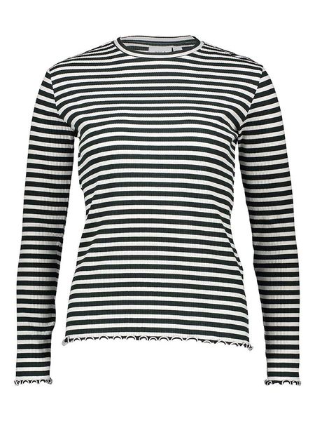 Vila Koszulka w kolorze czarno-białym rozmiar: XS. Białe bluzki Vila, xs, bez wzorów, z bawełny, bez kołnierzyka, bez ramiączek. Za 30,56 zł.