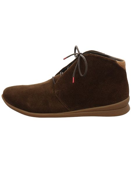 Think! Skórzane botki w kolorze brązowym rozmiar: 41. Brązowe botki Think, bez wzorów, bez obcasa, bez zapięcia. Za 280,44 zł.