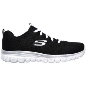 Buty Skechers Get Connected, Kobiety. Czarne buty sportowe Skechers, bez wzorów, bez zapięcia. Za 189,99 zł.
