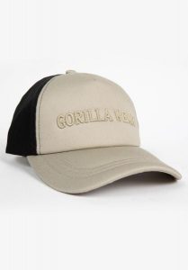 Czapka z daszkiem Gorilla Wear Sharon Ponytail. Brązowe czapki GORILLA WEAR, bez wzorów, z bawełny. Za 124,85 zł.
