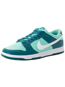 Nike Sportswear Skórzane sneakersy "Dunk Low" w kolorze turkusowym rozmiar: 40. Niebieskie trampki Nike Sportswear, bez wzorów, bez zapięcia. Za 461,21 zł.
