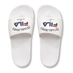 Klapki damskie Fila Baywalk '23 wsuwane basenowe 41. Białe klapki Fila, bez wzorów, bez obcasa. Za 98,56 zł.