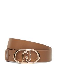 Liu Jo Pasek Hips Belt 3,5 Cm AF5242 P0062 Beżowy. Brązowe paski Liu Jo, bez wzorów. Za 359,99 zł.