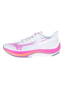 Mizuno Buty "Wave Rebellion Sonic" w kolorze biało-różowym do biegania rozmiar: 36,5. Białe buty sportowe Mizuno, bez wzorów, z materiału, bez zapięcia, do biegania. Za 210,81 zł.