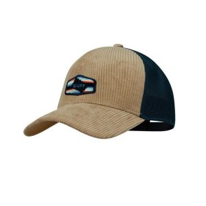 Czapka z daszkiem Unisex Buff Trucker Cap. Brązowe czapki Buff, bez wzorów, z elastanu, sportowe. W wyprzedaży za 109,90 zł.