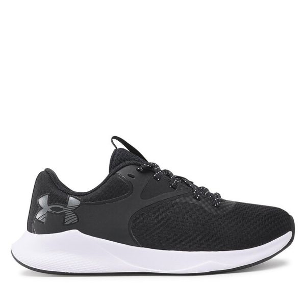 Buty na siłownię Under Armour. Czarne buty sportowe Under Armour, bez wzorów, bez zapięcia, na fitness i siłownię. Za 179,99 zł.