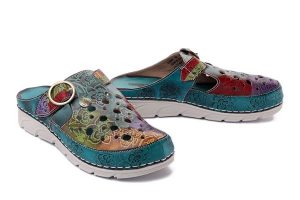 LAURA VITA Dorry 08 turquoise, klapki damskie. Klapki LAURA VITA, bez wzorów, ze skóry, bez obcasa, na koturnie. Za 304,90 zł.
