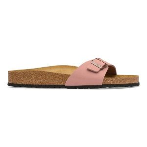 Birkenstock Madrid BFBC Pink Clay Klapki damskie. Czerwone klapki Birkenstock, bez wzorów, bez obcasa. Za 339,99 zł.