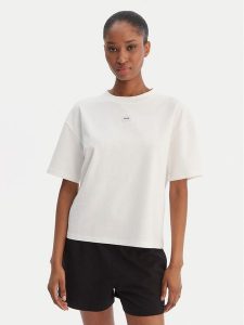 HUGO T-Shirt Signature 50556807 Écru Regular Fit. T-shirty Hugo, xl, bez wzorów, z bawełny, bez kołnierzyka, bez ramiączek. Za 209,99 zł.