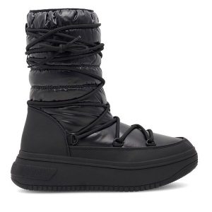 Śniegowce Jenny Fairy. Czarne buty zimowe Jenny Fairy, bez obcasa, bez zapięcia. Za 199,99 zł.