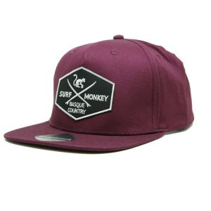 Czapka Trucker – Płaski daszek – Snapback / Dorośli / Jeden rozmiar (Bordowy). Czerwone czapki SURF MONKEY, bez wzorów, z bawełny, sportowe. Za 139,95 zł.