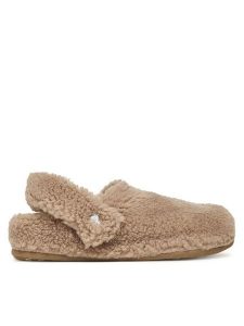 Crocs Kapcie Classic Cozzzy 209386 Beżowy. Brązowe kapcie Crocs, bez wzorów, z materiału. Za 229,99 zł.
